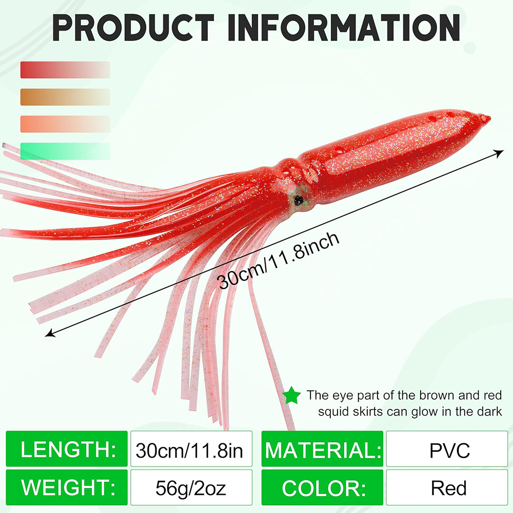 4pcs Luminous Squid Skirts Fis - Fishing Lure Buzzbait 评论和价格