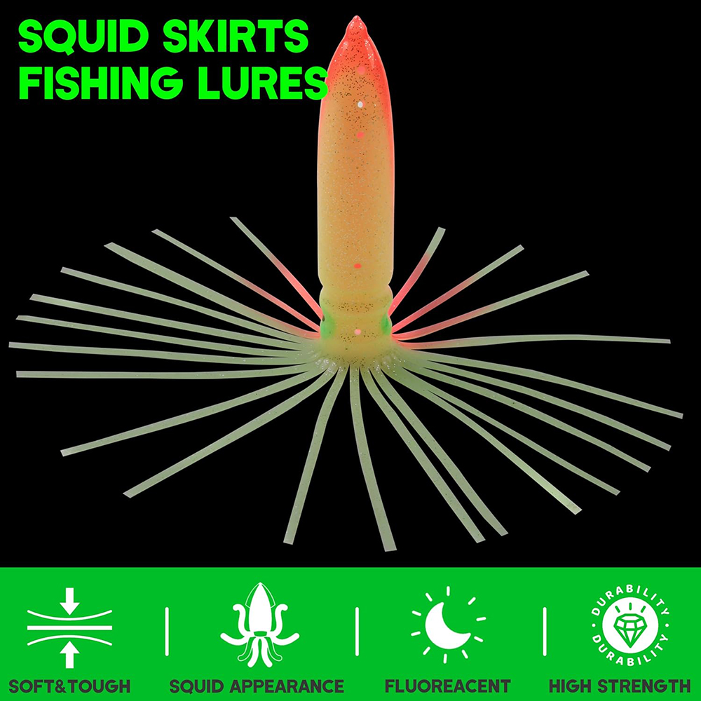 4pcs Luminous Squid Skirts Fis - Fishing Lure Buzzbait 评论和价格