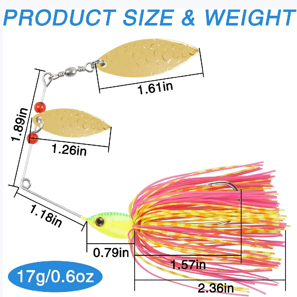 6pcs Spinnerbait Fishing Lures - Fishing Lure Buzzbait 评论和价格