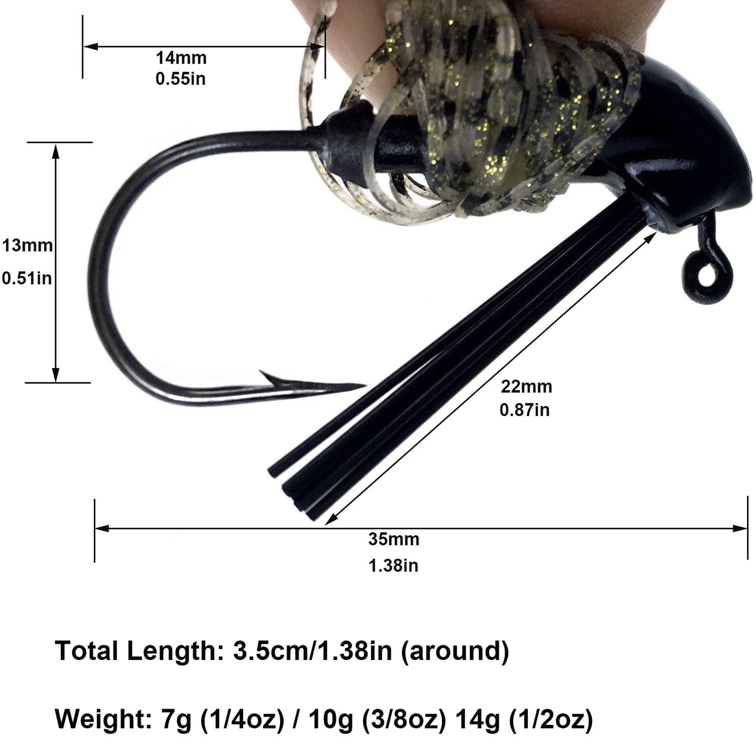 THKFISH 5pcs Jig Fishing Lures - Fishing Lure Buzzbait 评论和价格